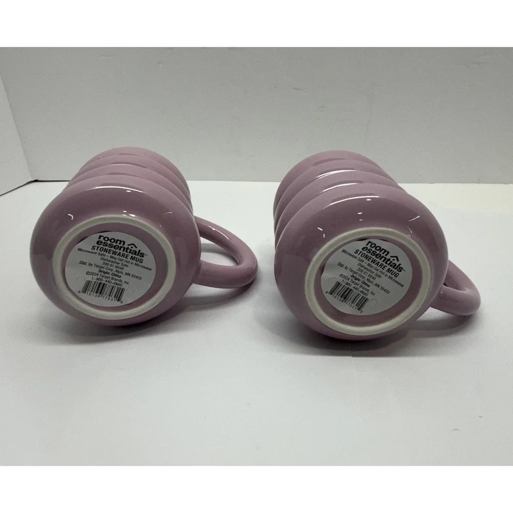 14oz Stoneware Artisan Mug Set Purple - Room Essentials: Coffee Cup, Microwave &